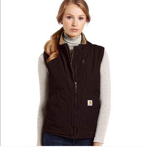 ISO : Carhartt Womans Sherpa vest, XS. Drk Brown.